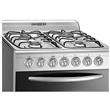 Cocina Domec CXULEAV Reflex Multigas 56Cm                                  