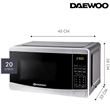 Microondas Daewoo 120DS20 20Lts 700Watts Digital Blanco                    