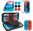 Kit Dehuka Estuche Protector Vidrio Templado Accesorio para Nintendo Switch Negro