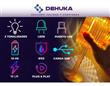 Lámpara Dehuka Velador LED USB Táctil Dimmer Cristales