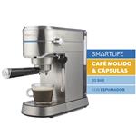 Cafetera Express Smartlife SL-EEC5418NDG *3 en 1* MultiCápsulas 20 Bares   