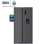 Heladera Side By Side Bgh BRS540I2A 534Lts Disenser Inverter Dark Acero    