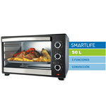 Horno Eléctrico Smartlife SL-TO0050PN 50Lts 2000Watts                      
