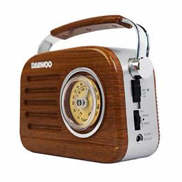 Radio Daewoo RH220BR Retro Dual AM/FM Bluetooth USB                        