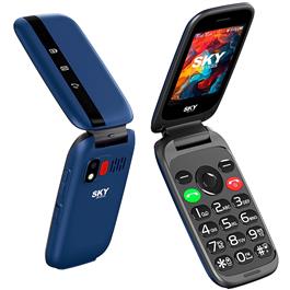 Celular Sky Flip 2.4" 128MB Azul                                           