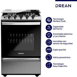 Cocina Drean CD5614AI 56Cm Acero Inoxidable                                
