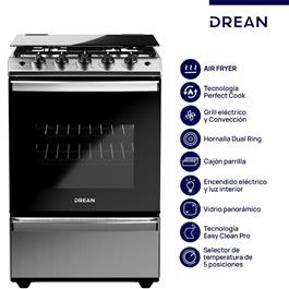Cocina Drean CD5617AI 56Cn Ioxidable con Air Fryer                         
