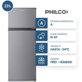 Heladera Cíclica Philco PHCT242X 242Lts Acero                              