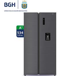 Heladera Side By Side Bgh BRS540I2A 534Lts Disenser Inverter Dark Acero    