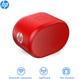 Parlante Portátil HP BT501 Bluetooth Mic FM 3Watts Rojo                    