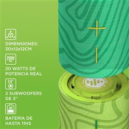 Parlante Portátil Stromberg Mega-Twin 2 en 1 20Watts RMS                   