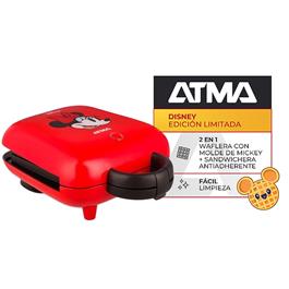 Waflera Sandwichera Eléctrica Atma WS027DRP 2 en 1 700Watts Minnie         