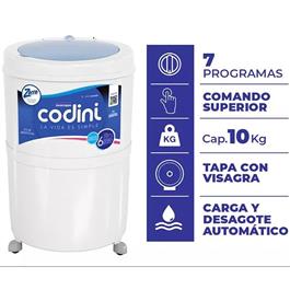 Lavarropas Semi Automático Codini Silent 4054 10kg