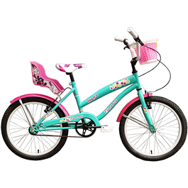 Bicicleta Fiorenza Allegra 342 Rodado 20 Verde Con Canasto                 
