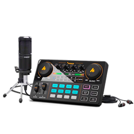 Kit Micrófono Maono AM200S1 Podcast/Streaming                              