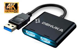 Conversor Dehuka USB 3.0 a HDMI  Adaptador 2 en 1 USB HDMI