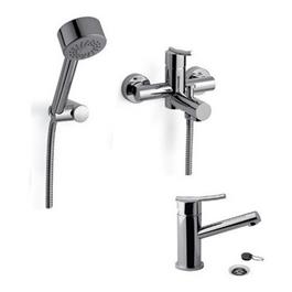 Combo Monocomando FV Libby Lavatorio Y Ducha Exterior Cromo