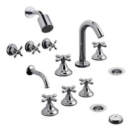 Combo Grifería Completa FV Newport Plus Lavatorio Bidet Ducha 900.03/B2P
