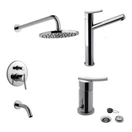 Combo Monocomando FV Libby Lavatorio Alto Bidet Y Ducha Embut