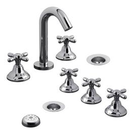 Combo Grifería FV Newport Plus Lavatorio Y Bidet Cromo