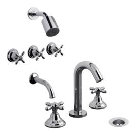 Combo Grifería FV Newport Plus Lavatorio Bañera Y Ducha