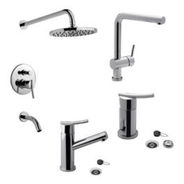 Combo Lavatorio Bidet Ducha Emb Y Cocina FV Monocomando Libby