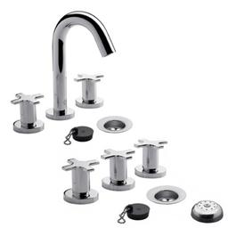 Combo Grifería FV Alerce Para Lavatorio Y Bidet Cromo