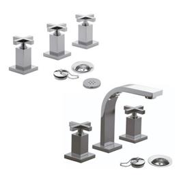Combo Grifería FV Dominic Cruz Para Lavatorio Y Bidet Cromo