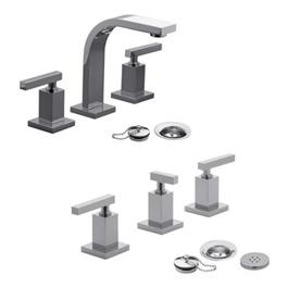Combo Grifería FV Dominic Lever Para Lavatorio Y Bidet Cromo
