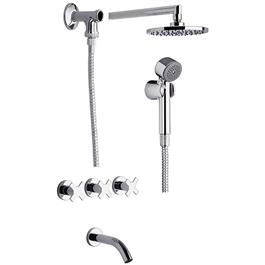 Combo Grifería FV Alerce Bañera Ducha Y Duchador De Mano FV