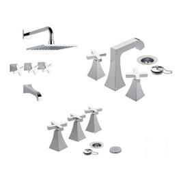 Combo Grifería FV H3 Urbano Lavatorio Bidet Y Ducha Cromo