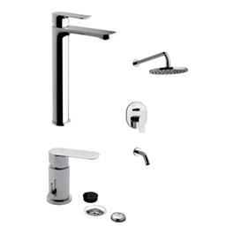 Combo Grifería FV Coty Lavatorio Alto, Bidet Y Ducha C/t Emb
