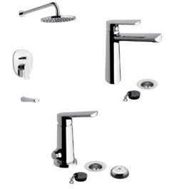 Combo Grifería Monocomando FV Aromo Lavat Bidet Y Ducha Embut