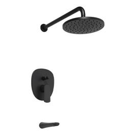 Grifería FV Aromo Monocomando Para Bañera Y Ducha Negro Mate 06/D8-NG