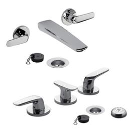 Combo Griferia FV Epuyen Lavatorio Pared+Bidet Cr
