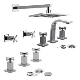 Combo Griferia FV Dominic 85 DuchaS/T Lav Bidet