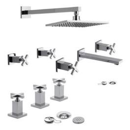 Combo Griferia FV Dominic 85 DuchaS/T LavPared Bidet