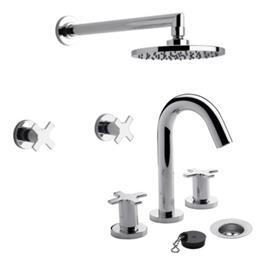 Combo Griferia Alerce D7 Ducha S/T y Lavatorio