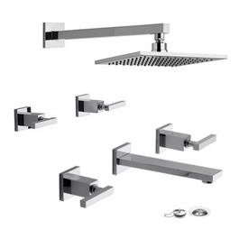 Combo Griferia FV Dominic Lever 85 Ducha S/T Lav.Pared