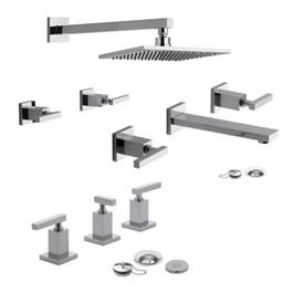 Combo Griferia FV Dominic Lev 85 DuchS/T LavPared Bidet