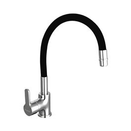 Grifería Cocina Monocom Gourmet Piazza Emblem Negra Flexible