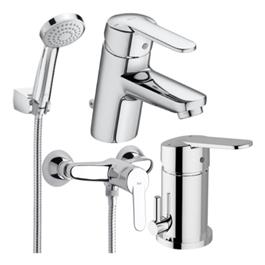 Combo Griferia Roca Victoria Lavatorio Y Ducha Exterior Sin Transferencia Y Bidet