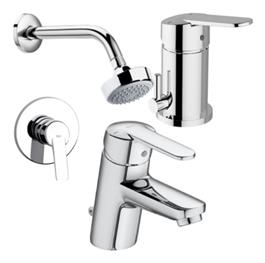 Combo Griferia Roca Victoria Lavat Y Ducha Embutir Sin Transferencia Y Bidet