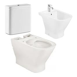 Combo Roca The Gap Rimless I.Largo+Dep+Bidet 1A