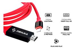 Dehuka Cable HDMI Full HD 4K Compatible con Celular iPhone Tv Proyector Monitor