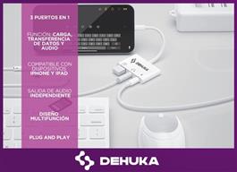 Adaptador Dehuka USB Cable Auriculares para iPhone 11 13 14
