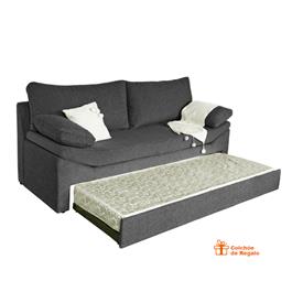 Sofá Diván Cama Dalí 3 cuerpos chenille zafiro gris oscuro 200 x 85  Fullconfort