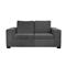 Sofá Bocaccio 2 cuerpos chenille Zafiro Gris oscuro 160 x 90 Fullconfort